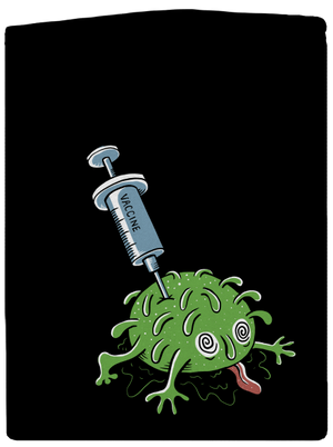 Zapichnutý covid pánska mikina na zips Black