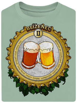 Pivný horoskop: Blíženec unisex tričko oversized Sage