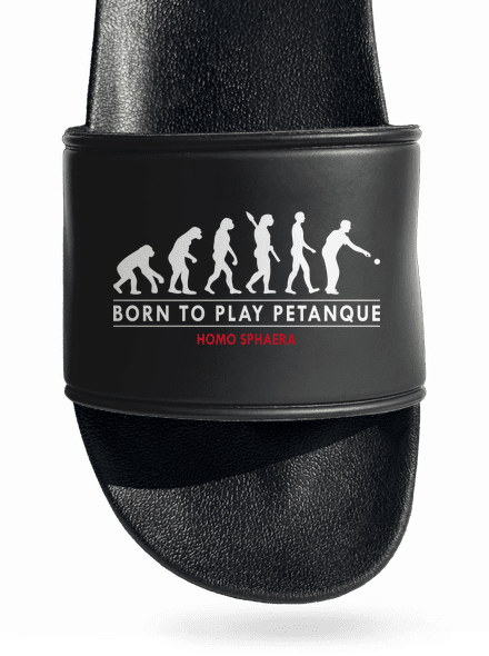 Born to play petanque šľapky Black