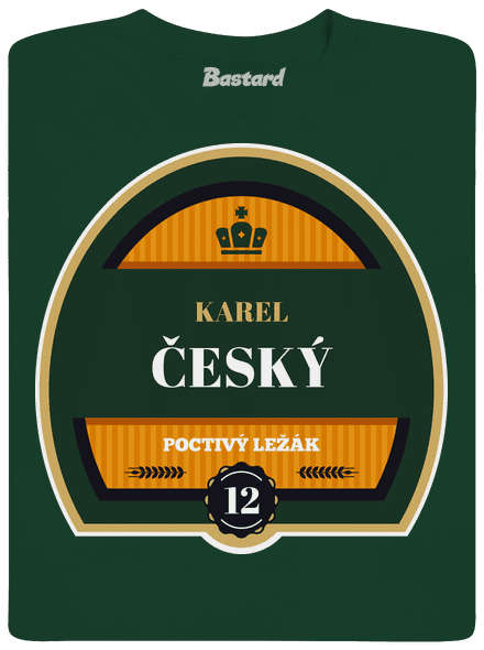Pivná etiketa pánske tričko Bottle Green