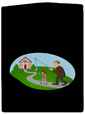 Naspäť do školy pánska mikina na zips Black