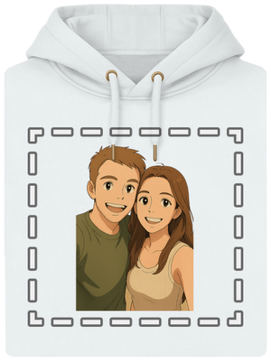 Ghibli efekt z vlastnej fotky unisex mikina premium Snowwhite