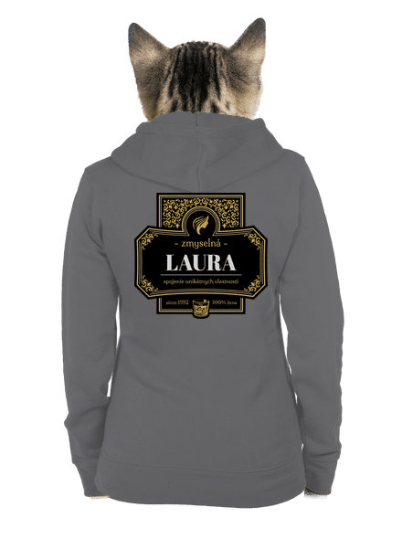 Alkoholová etiketa dámska mikina na zips Steel Gray