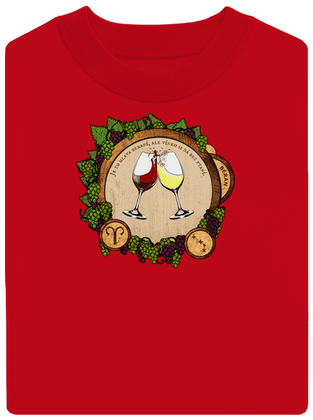 Vínny horoskop: Baran unisex mikina bez kapucne Red