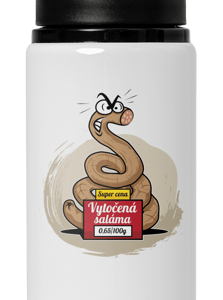 Vytočená saláma flaša na vodu White