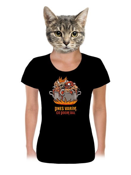 Čo Doom dal dámske tričko Black
