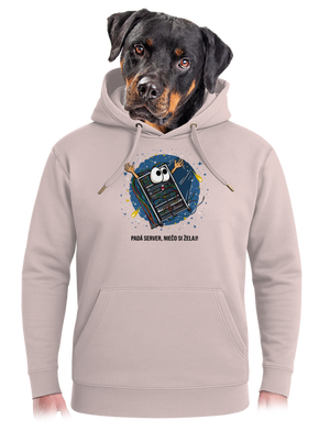 Padá server unisex mikina premium Rose Chalk