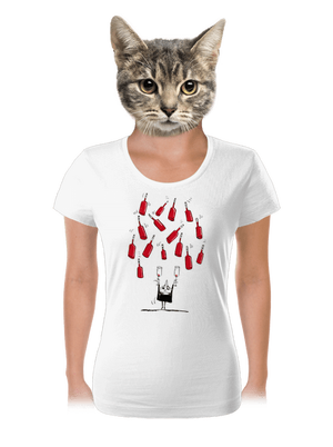 Šťastný vinár dámske tričko White