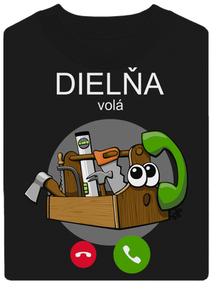 Dielňa volá unisex mikina bez kapucne Black