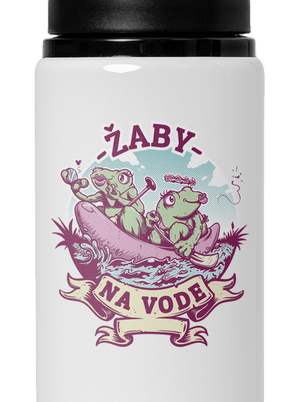 Žaby na vode flaša na vodu White