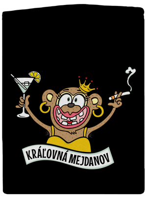 Kráľovná mejdanov dámska mikina na zips Black