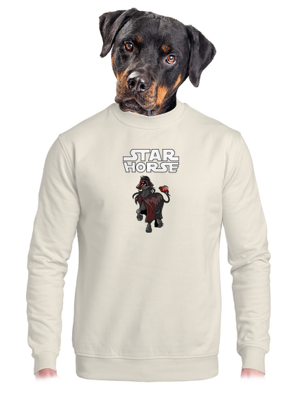 Star horse unisex mikina bez kapucne Off White