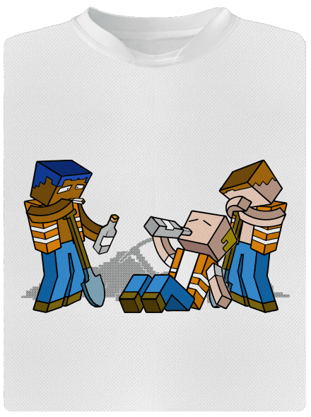 Real Minecraft pánske športové tričko White