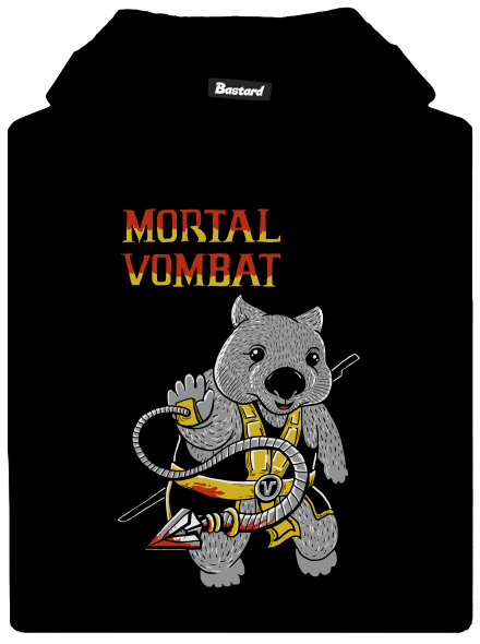 Mortal Vombat detská mikina klokanka Black