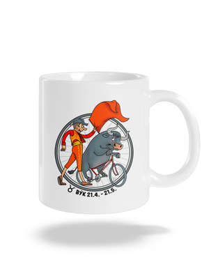 Cyklistický horoskop: Býk klasický hrnček White