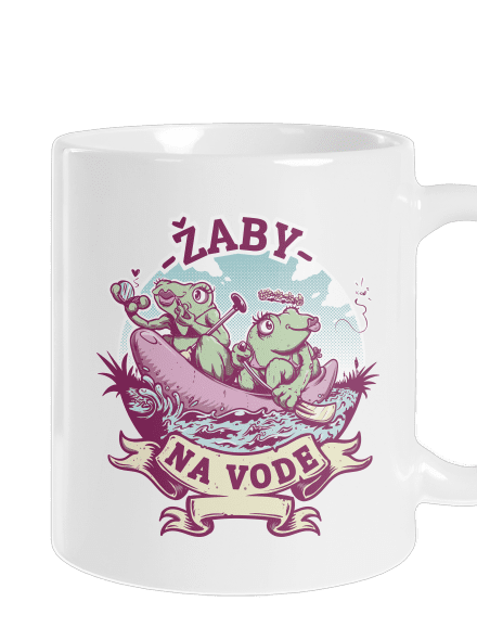 Žaby na vode klasický hrnček White