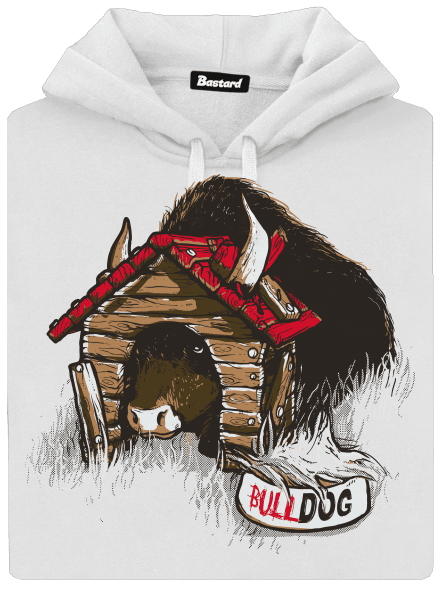 Bulldog dámska mikina klokanka White