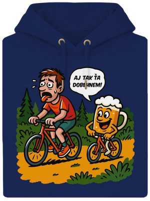 Dobehnem ťa unisex mikina premium Navy