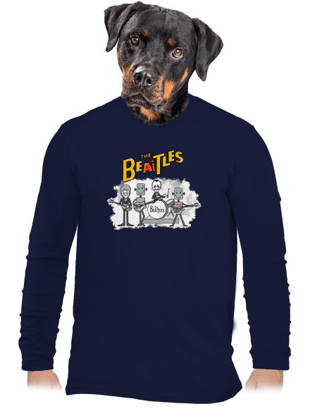 AI Beatles pánske dlhý rukáv Navy