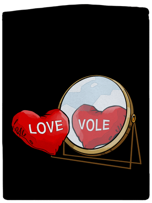 Love vole dámska mikina na zips Black