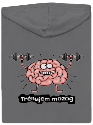 Trénujem mozog  dámska mikina na zips Steel Gray