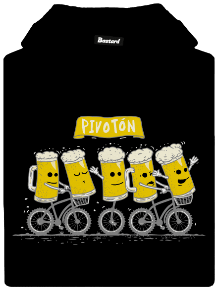 Pivotón pánska mikina klokanka Black