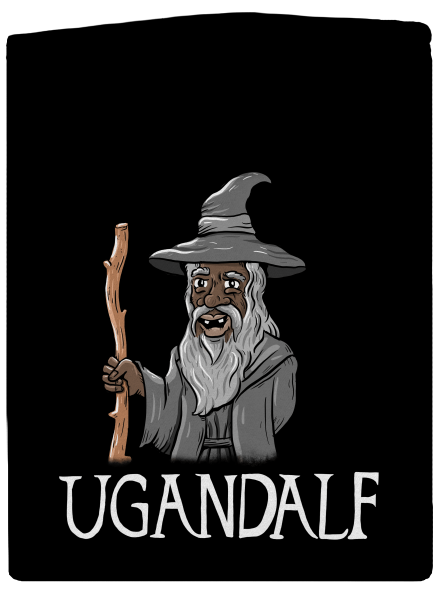 Ugandalf dámska mikina na zips Black