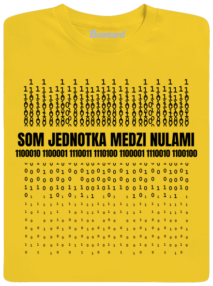 Jednotka medzi nulami pánske tričko Gold