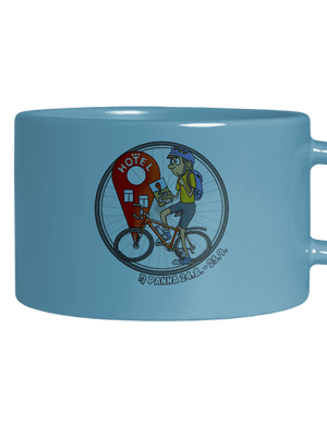 Cyklistický horoskop: Panna hrnček makronka Blue Macaron