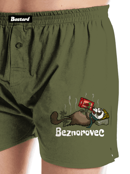 Beznorovec pánske trenky Khaki