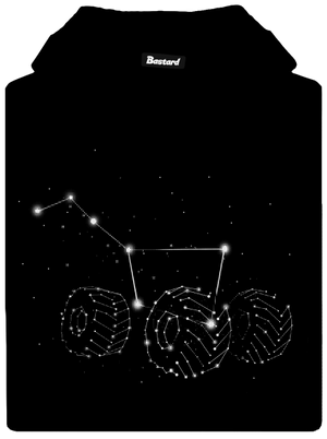 Veľký voz pánska mikina klokanka Black