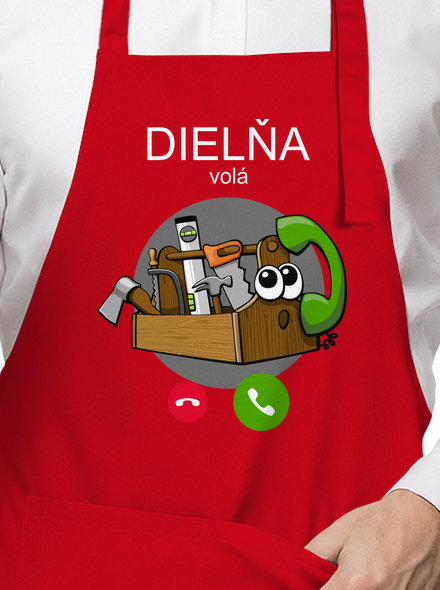 Dielňa volá zástera Red