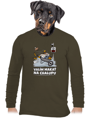 Valím na chalupu pánske dlhý rukáv Urban Khaki