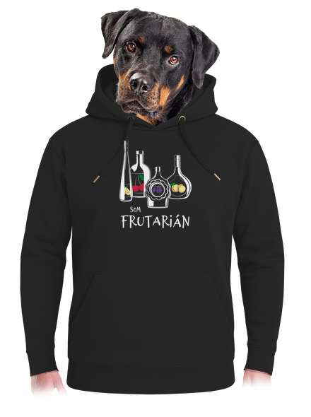 Frutarián unisex mikina premium Dark Black