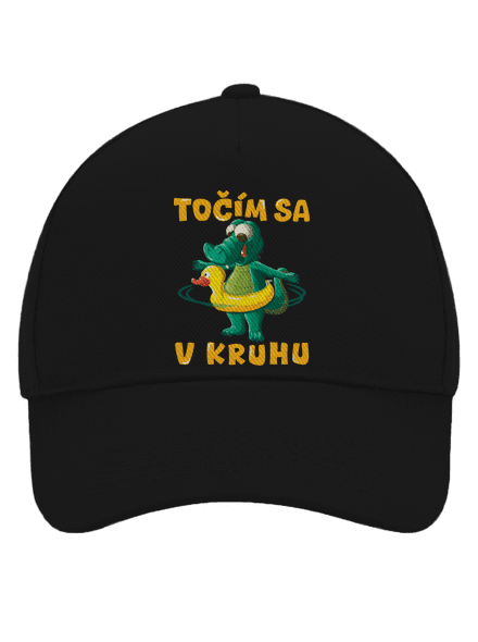 Točím sa v kruhu šiltovka baseballka Black