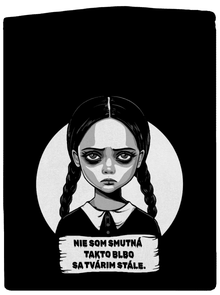 Nie som smutná pánska mikina na zips Black