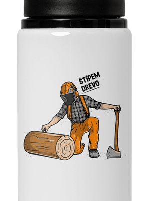 Drevorubač flaša na vodu White