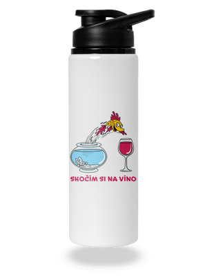 Skočím si na víno flaša na vodu White