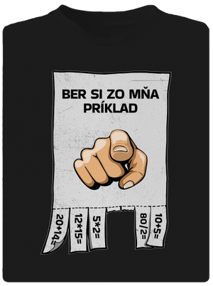 Ber si zo mňa príklad pánske športové tričko Black