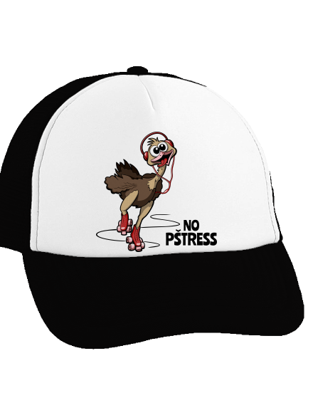 No pštress šiltovka truckerka Black cap