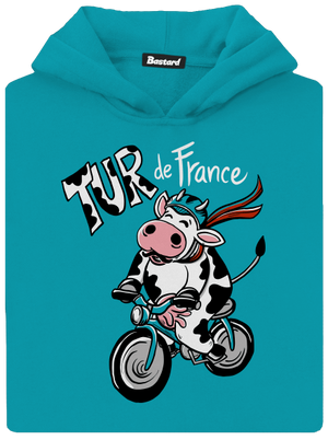 Tur de France detská mikina klokanka Hawaiian Blue