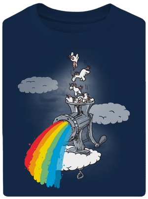 Ako vzniká dúha unisex tričko oversized Midnight Blue