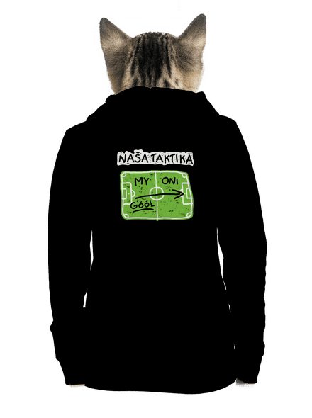 Naša futbalová taktika dámska mikina na zips Black