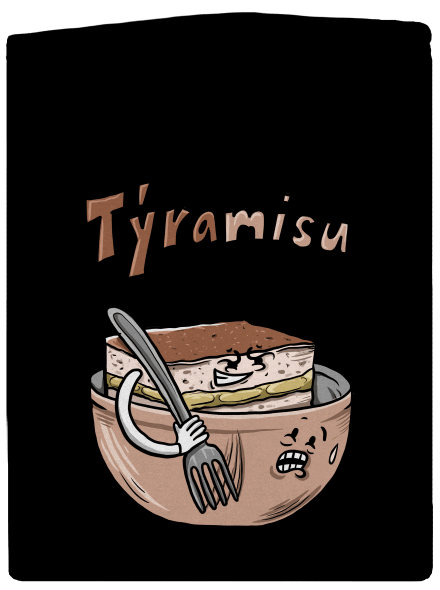 Týramisu dámska mikina na zips Black
