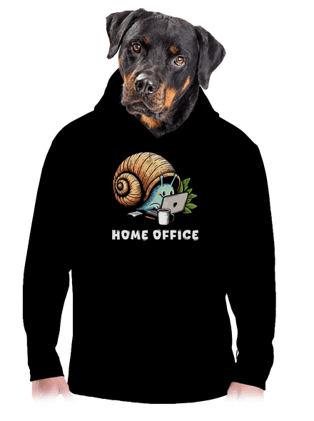 Slimákov home office pánska mikina klokanka Black