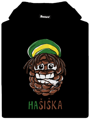 Hašiška pánska mikina klokanka Black