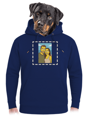 Simpsonovi z vlastnej fotky unisex mikina premium Navy