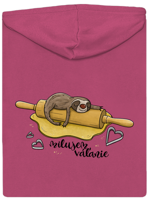 Milujem váľanie dámska mikina na zips Magenta