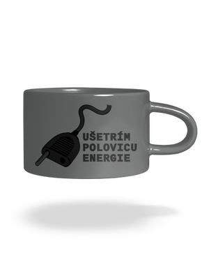 Ušetrím polovicu hrnček makronka Grey Macaron