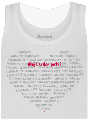 Moje srdce patrí dámske tielko klasické White